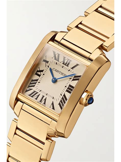 gold cartier watch ladies|cartier tank française watch.